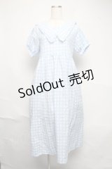 merry jenny / ギンガムワンピース  サックス S-25-06-22-048-LO-OP-AS-ZS