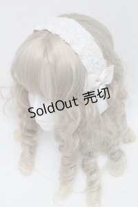 m petit by misako / レースリボンカチューシャ  白 S-25-06-22-006-LO-AC-AS-ZS
