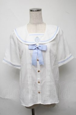 画像1: Amavel / Future Marine　セーラーブラウス  サックスｘ白 S-25-06-22-014-CA-BL-HR-ZS