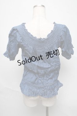画像2: axes femme / デニムオフショルトップス  紺 S-25-06-22-025-AX-TO-ET-ZI