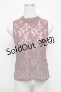 LIZ LISA / 総レースノースリーブトップス  ワイン S-25-06-22-027-LO-TO-AS-ZS