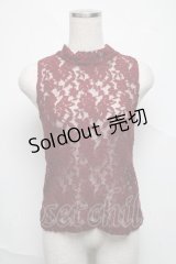 LIZ LISA / 総レースノースリーブトップス  ワイン S-25-06-22-027-LO-TO-AS-ZS