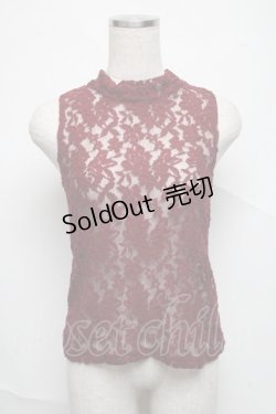 画像1: LIZ LISA / 総レースノースリーブトップス  ワイン S-25-06-22-027-LO-TO-AS-ZS