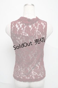 画像2: LIZ LISA / 総レースノースリーブトップス  ワイン S-25-06-22-027-LO-TO-AS-ZS