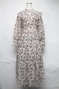 An MILLE / 花柄ワンピース  オフｘグレー S-25-06-22-036-EL-OP-AS-ZS
