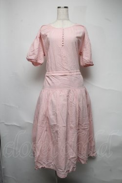 画像1: PINK HOUSE / ドビードットワンピース  ピンク S-25-06-22-038-LO-OP-AS-ZS