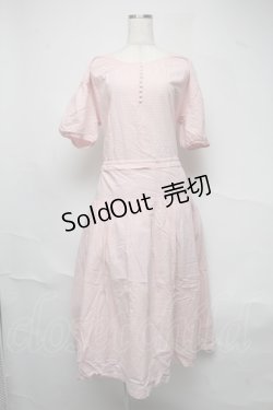 画像1: PINK HOUSE / ドビードットワンピース  ピンク S-25-06-22-038-LO-OP-AS-ZS