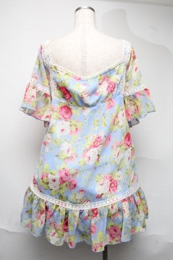 画像2: LIZ LISA / 花柄シフォンチュニック  ブルー S-25-06-22-040-LO-TO-AS-ZS