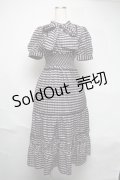 evelyn / チェックワンピース  ベージュｘ黒 S-25-06-22-044-LO-OP-AS-ZS