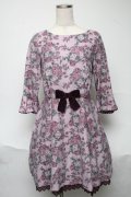 axes femme POETIQUE / ローズ起毛ワンピース  ラベンダー S-25-06-23-052-AX-OP-AS-ZS