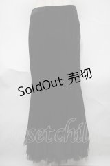 alice auaa / シフォンフリル別珍マーメイドSK  黒 S-25-06-23-058-AA-SK-HR-ZS