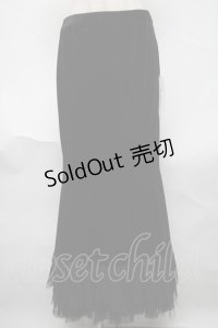 alice auaa / シフォンフリル別珍マーメイドSK  黒 S-25-06-23-058-AA-SK-HR-ZS