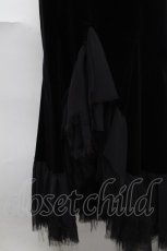 画像3: alice auaa / シフォンフリル別珍マーメイドSK  黒 S-25-06-23-058-AA-SK-HR-ZS (3)