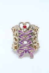 ANNA SUI / コルセットモチーフ　リング  ゴールド S-25-06-23-010-PU-AC-ET-ZS