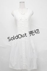 PINK HOUSE / ローンノースリーブワンピース  白 S-25-06-23-018-LO-OP-SA-ZS