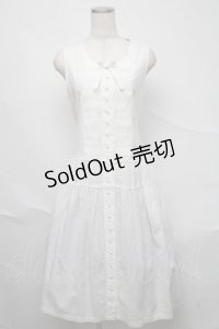 PINK HOUSE / ローンノースリーブワンピース  白 S-25-06-23-018-LO-OP-SA-ZS