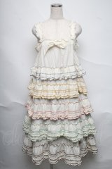 PINK HOUSE / カラフルステッチキャミソールワンピース  アイボリー S-25-06-23-020-LO-OP-SA-ZS