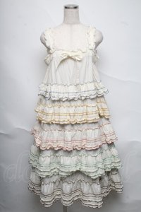 PINK HOUSE / カラフルステッチキャミソールワンピース  アイボリー S-25-06-23-020-LO-OP-SA-ZS