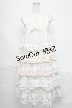 画像1: PINK HOUSE / カラフルステッチキャミソールワンピース  アイボリー S-25-06-23-020-LO-OP-SA-ZS