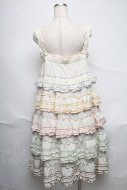 画像2: PINK HOUSE / カラフルステッチキャミソールワンピース  アイボリー S-25-06-23-020-LO-OP-SA-ZS
