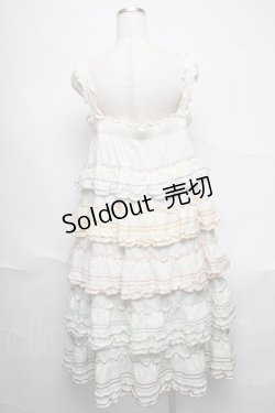 画像2: PINK HOUSE / カラフルステッチキャミソールワンピース  アイボリー S-25-06-23-020-LO-OP-SA-ZS