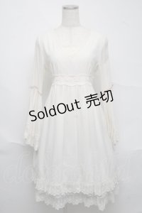 PINK HOUSE / ハイウエスト切替レースワンピース  オフ S-25-06-23-021-LO-OP-AS-ZS