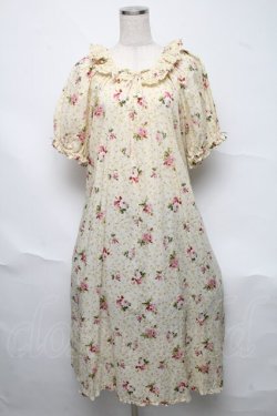 画像1: PINK HOUSE / ブロッサムローズプリントミディワンピース  アイボリー S-25-06-23-023-LO-OP-SA-ZS