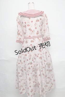 画像2: alcali / サイベリアンストロベリーワンピース  ピンクＸ赤Ｘ白 S-25-06-23-031-LO-OP-SA-ZS