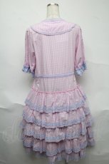 画像2: alcali / コットンギンガム前開きワンピース  ラベンダーチェック S-25-06-23-040-LO-OP-SA-ZT481 (2)