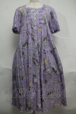 画像1: PINK HOUSE / リトルヴァイオレットプリントミディワンピース  ラベンダー S-25-06-23-041-LO-OP-SA-ZS