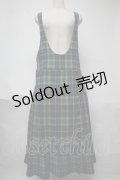 WONDERFUL WORLD / タータンチェック裾プリーツジャンパースカート  グリーンチェック S-25-06-23-044-LO-OP-SA-ZS