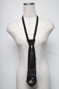 Ozz Croce / ZIPデザインネクタイ  黒 S-25-06-24-002-OO-ZA-HR-ZS