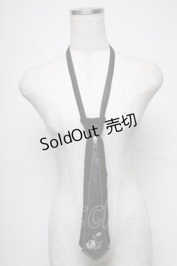 画像1: Ozz Croce / ZIPデザインネクタイ  黒 S-25-06-24-002-OO-ZA-HR-ZS