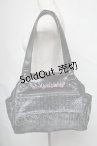 ALGONQUINS / ロゴ刺繍ボストンバッグ  黒 S-25-06-24-003-AL-BG-AS-ZS