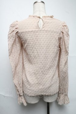 画像2: Amavel / リボン付き総レーストップス  ベージュ S-25-06-25-040-CA-TO-HR-ZS