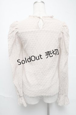 画像2: Amavel / リボン付き総レーストップス  ベージュ S-25-06-25-040-CA-TO-HR-ZH