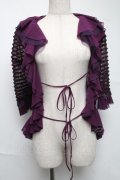 Ozz oneste / メッシュフリルボレロ  パープル S-25-06-25-043-OO-TO-SZ-ZS