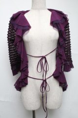 Ozz oneste / メッシュフリルボレロ  パープル S-25-06-25-043-OO-TO-SZ-ZS