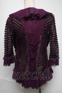 画像2: Ozz oneste / メッシュフリルボレロ  パープル S-25-06-25-043-OO-TO-SZ-ZS