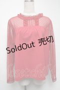 PINK HOUSE / チュール切替トップス  赤 S-25-06-25-044-LO-TO-AS-ZS