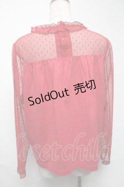 画像2: PINK HOUSE / チュール切替トップス  赤 S-25-06-25-044-LO-TO-AS-ZS