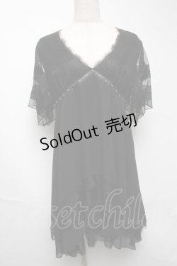 画像1: DIESEL / チュール切替ワンピース  黒 S-25-06-25-050-PU-SK-HR-ZS