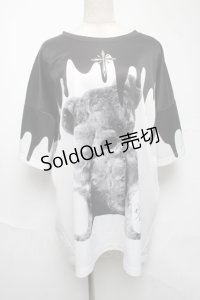 TRAVAS TOKYO / Oozy bear BIG Tee  黒ｘ白 S-25-06-25-052-PU-TS-HR-ZS