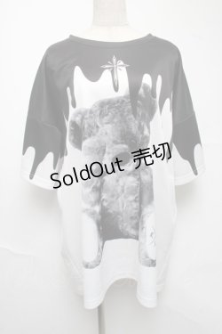 画像1: TRAVAS TOKYO / Oozy bear BIG Tee  黒ｘ白 S-25-06-25-052-PU-TS-HR-ZS