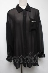 Ank Rouge / シアーパールシャツ  黒 S-25-06-25-053-CA-BL-AS-ZS