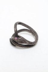 BLACK BOOTS / SNAKE LINK リング 8 シルバー S-25-06-25-008-PU-AC-AS-ZS