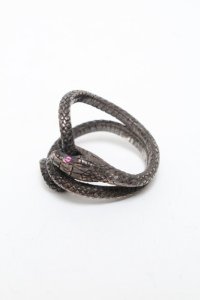 BLACK BOOTS / SNAKE LINK リング 8 シルバー S-25-06-25-008-PU-AC-AS-ZS