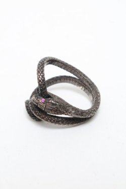 画像1: BLACK BOOTS / SNAKE LINK リング 8 シルバー S-25-06-25-008-PU-AC-AS-ZS
