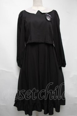 画像1: m petit by misako / サンリオキャラクターズコラボ クロミワッペン付きワンピース  黒 S-25-06-25-056-LO-OP-HR-ZS