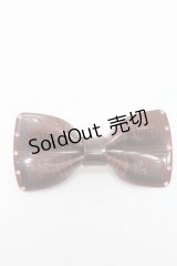 Leur Getter / チョコプリントリボンバレッタ  ブラウン S-25-06-25-010-LU-ZA-AS-ZS